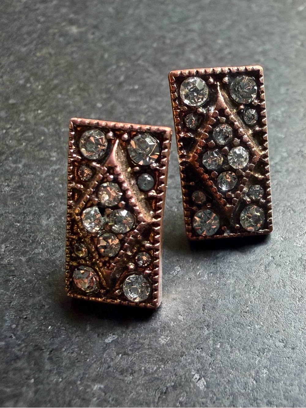 Anthropologie vintage inspired Rectangular Stud Earrings